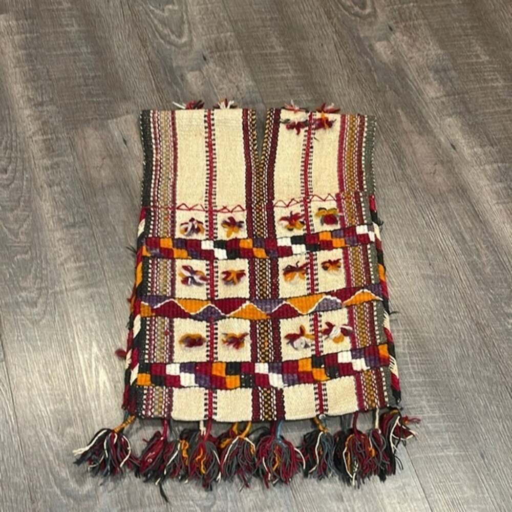 Vintage Nomadic Camel Saddle Bag Handwoven Tribal Kilim Textile